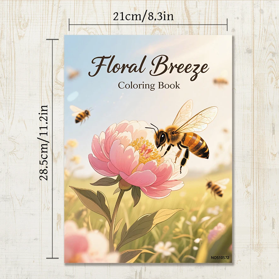 Adult Coloring Book - 8.3x 11.2 Inch 22 Page Coloring Book - Helps Reduce Stress and Ease Emotions