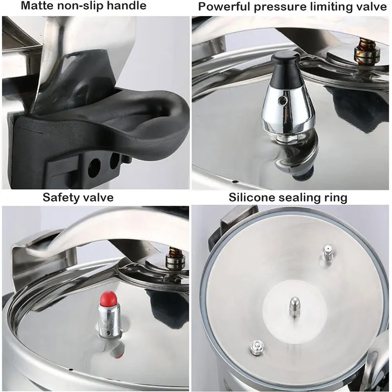 Olla a presión profesional de aluminio resistente, ollas de cocina a prueba de explosiones, olla de Gas, 3L, 5L, 7l