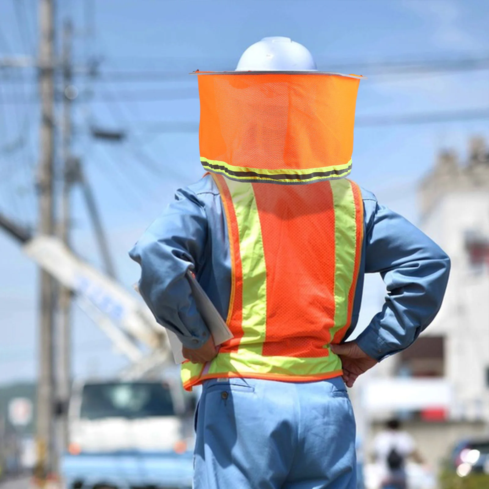 남성용 태양 모자 목 그늘 안전모 액세서리 자외선 차단 챙 워터 바이저 플라스틱 미스
