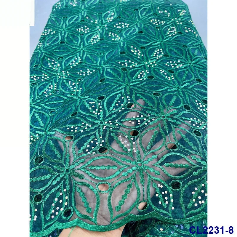 

African Voile Tule Lace Black Laser Cutting Embroidered Fabric For Women Wedding Party Clothing Decration Textile Sewing 5yards