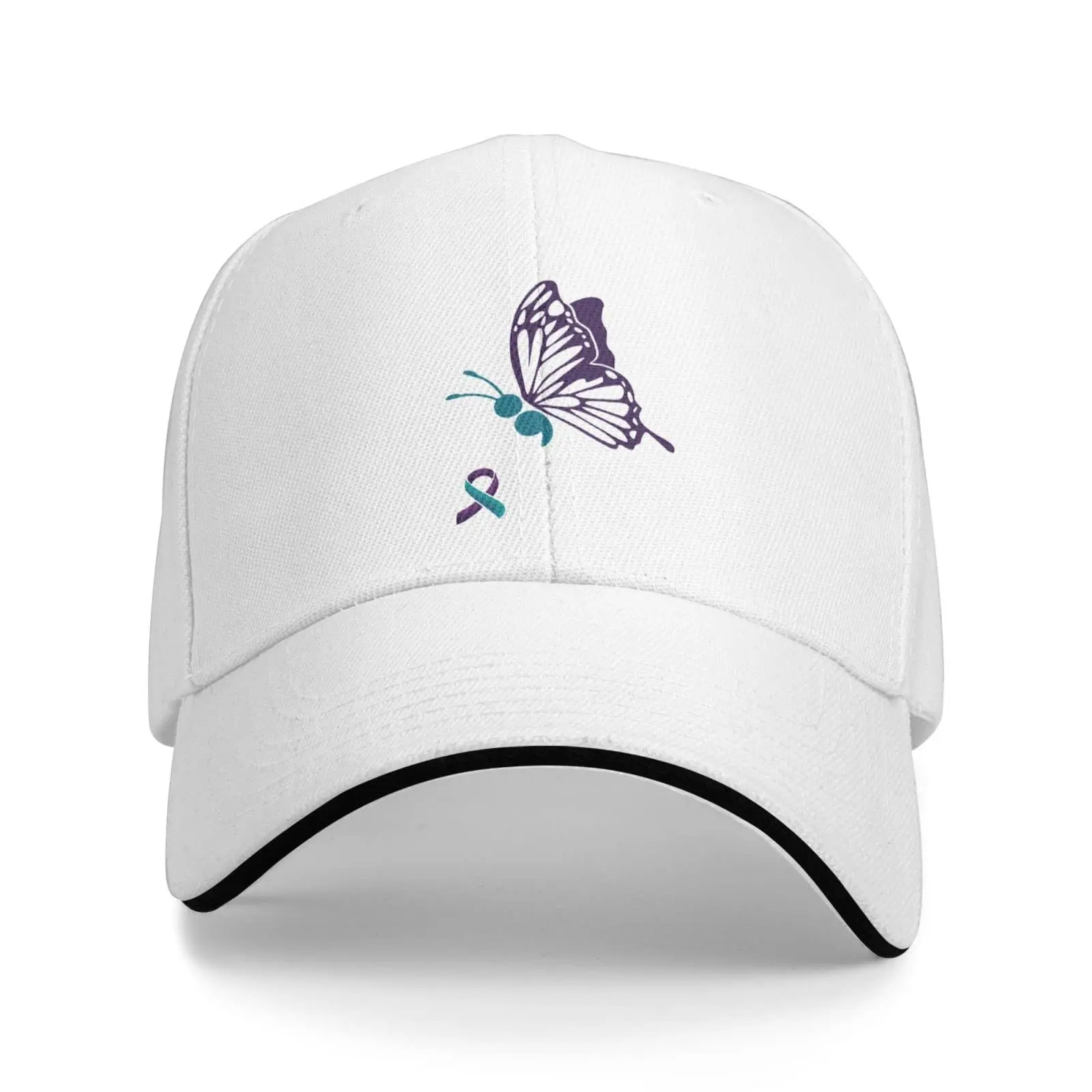 Semicolon Butterfly Suicide Prevention Awareness Baseball Cap Dad Hat Adjustable Size Men and Women Trucker Dad Gift,Husband