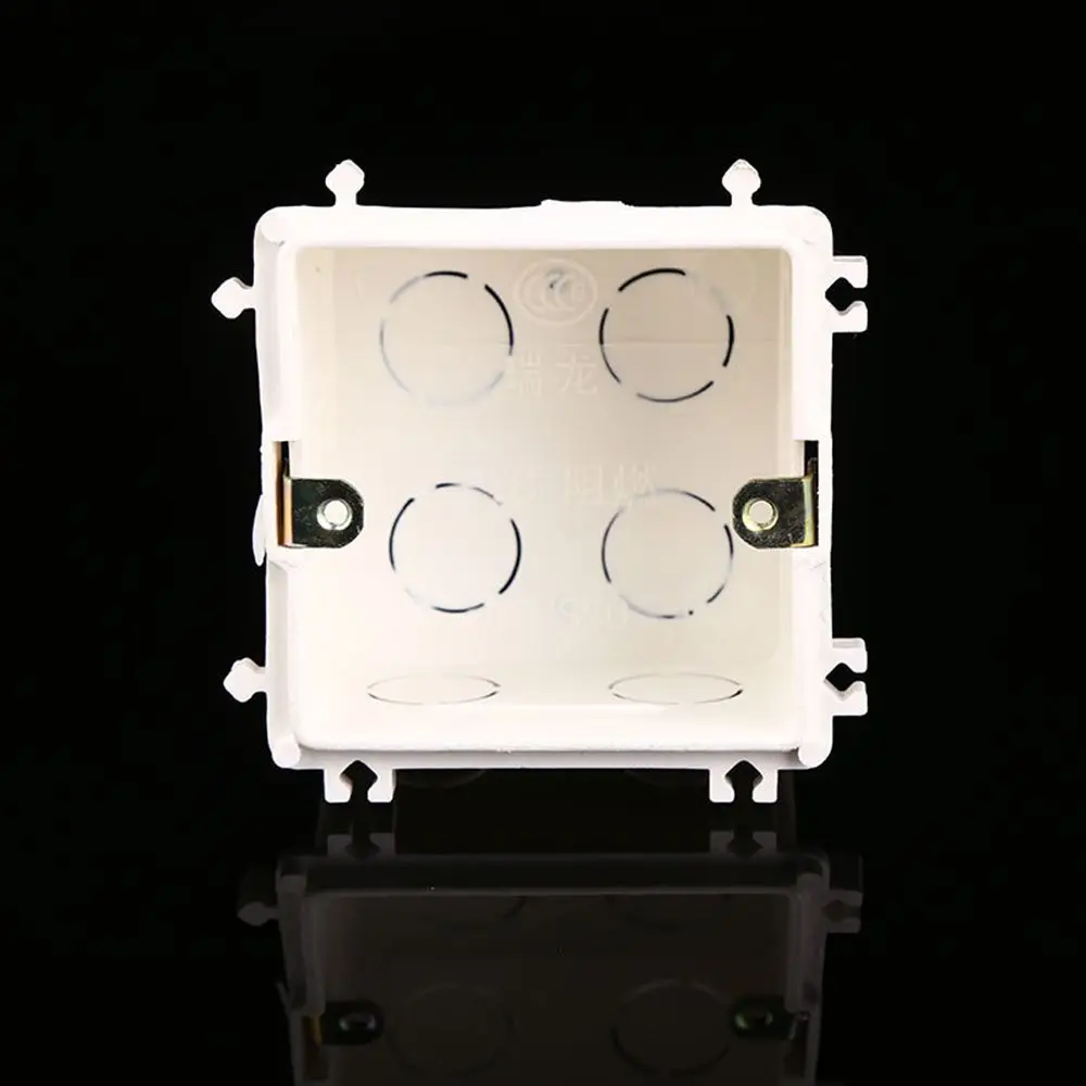 Wall Mounting Switch Junction Box PVC Plastic Flame Retardant Light Touch Concealed Bottom Waring Back Box Switch Accessories