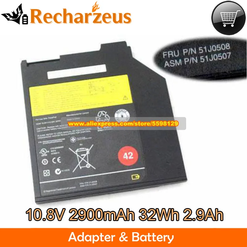 

Genuine 51J0507 51J050 Laptop Battery 10.8V 2900mAh 32Wh for Lenovo ThinkPad R400 R500 T400 T400s T420s T500 T60 T60p T61