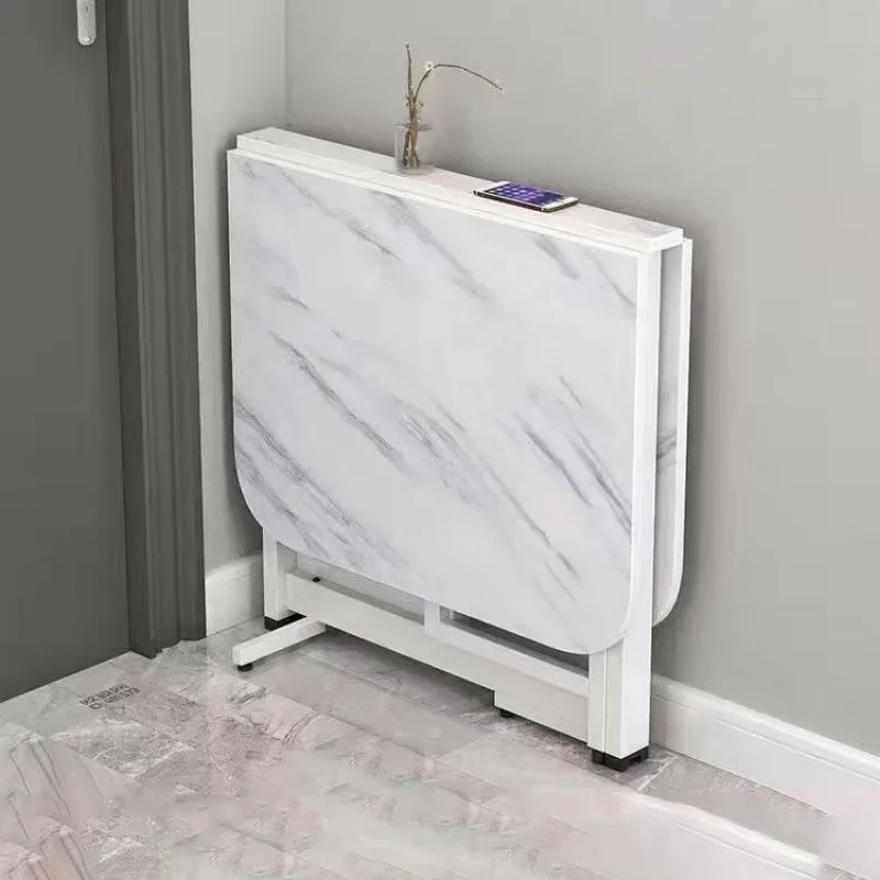 

Складной обеденный стол, домашний белый современный Органайзер, журнальные столики, макияж, офис, прихожая, портативный стол, мебель для балкона