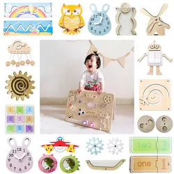 Montessori Wooden Busy Board Accessories DIY Part Wood Educatioal Games Activity Sensory Toddler Montessori Carrots Toy baby