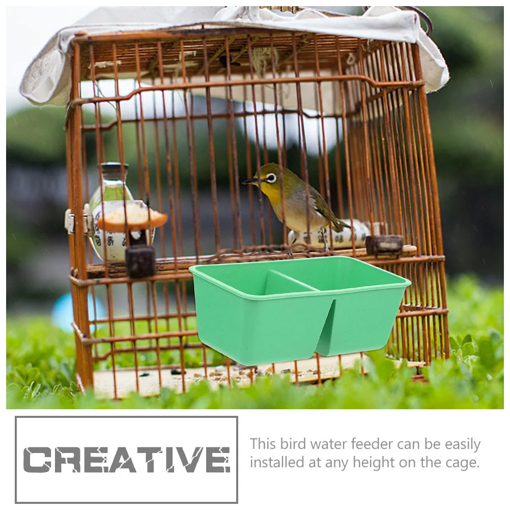 

20Pcs Bird Food Box Cage Bowl Sturdy Installation Attracts More Birds Easy to Fill with Various Foods Long Serving Life