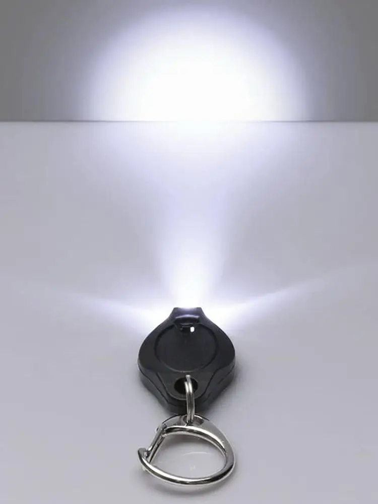 Night Light Key Chain Mini LED Light Outdoor Camping Emergency Light Keychain Portable Key Shape Fishing Hiking Light Key Rings