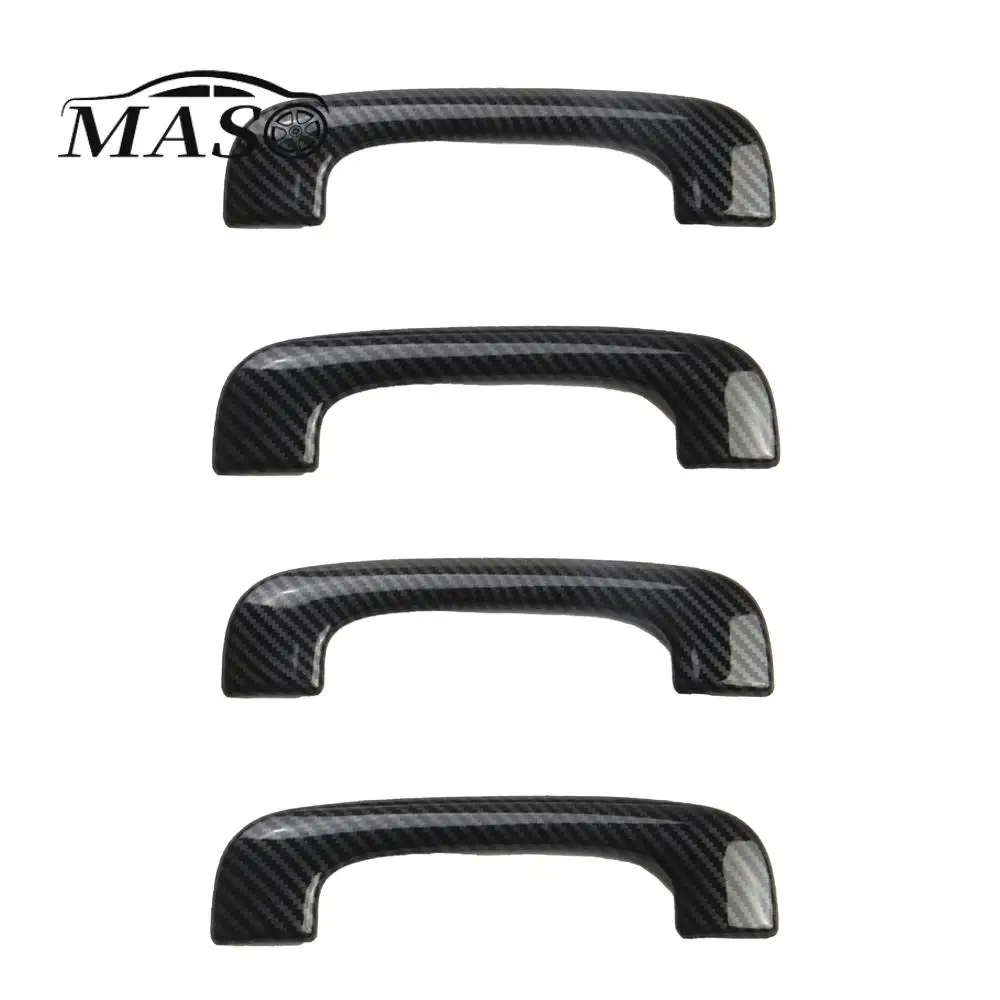 

4 шт., ABS, углеродное волокно, салон автомобиля, поручни для ручек на крышу, накладки для Dodge Charger 2016-2021
