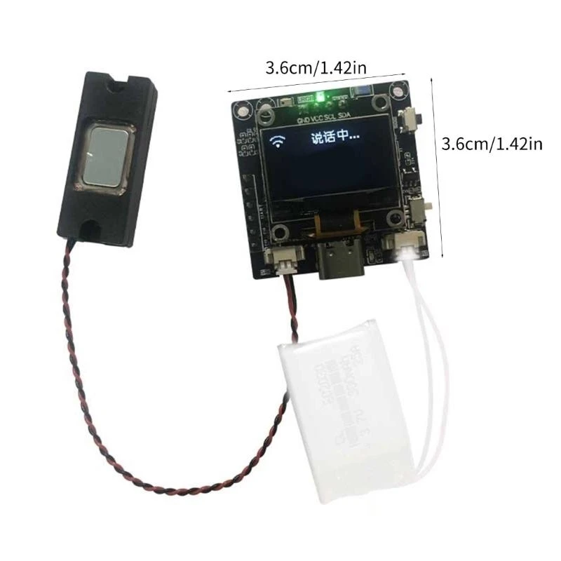 Scheda di sviluppo Xmini avanzata con controllo principale C3QFN-32EP Altoparlante integrato Flash da 16 MB Ready per chat vocale AI 634A