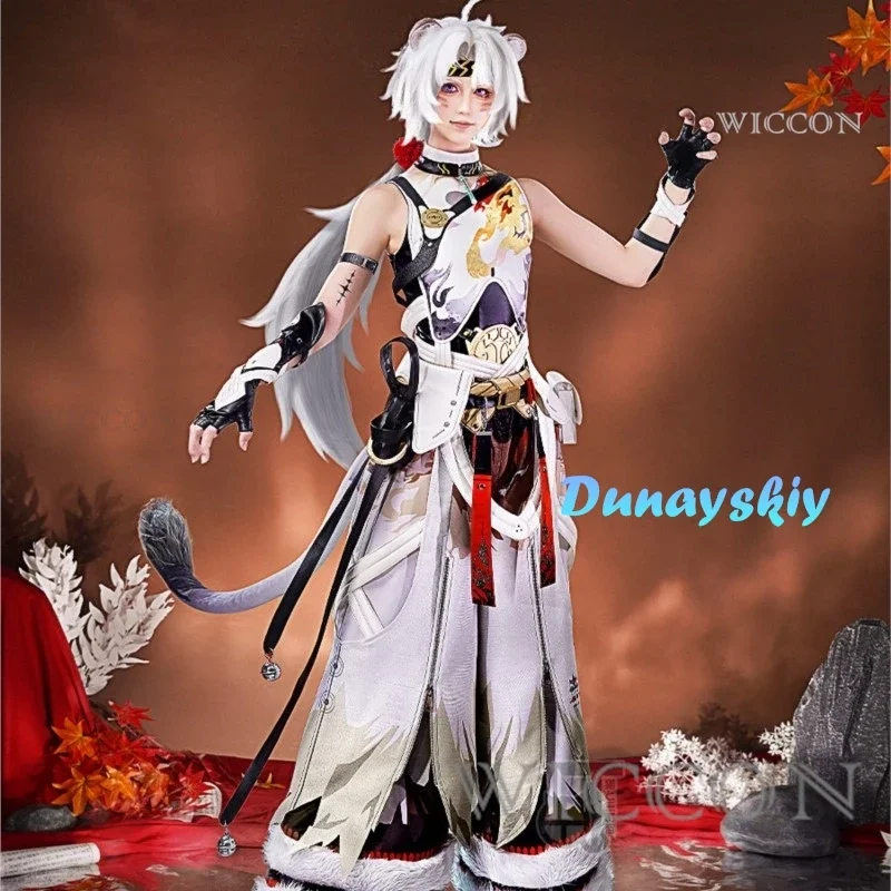 Ling Yang cosplay game wuthering waves costume lion dance Boy fashion combat uniform wig Halloween party role play clothing