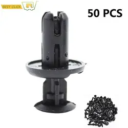 50Pcs 8mm Auto Bumper Fastener For Toyota Nissan Honda Plastic Rivet Retainer Push Engine Cover Fender Car Door Trim Panel Clips
