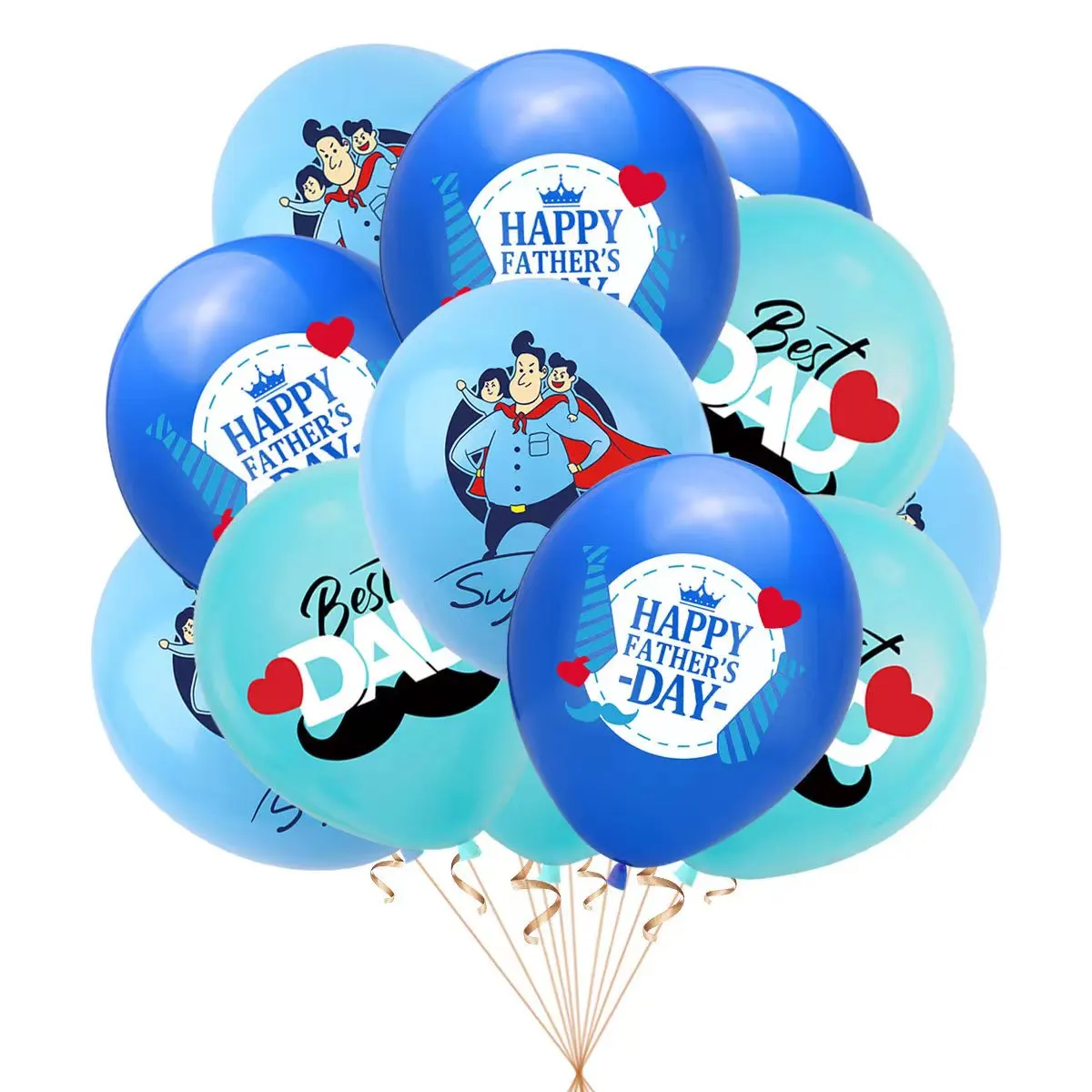 10pcs/set 12inch Happy Father's Day Happy Mothers Latex Balloon Best Dad Mom Party Decorations I Love Daddy Printed Ballons Gift