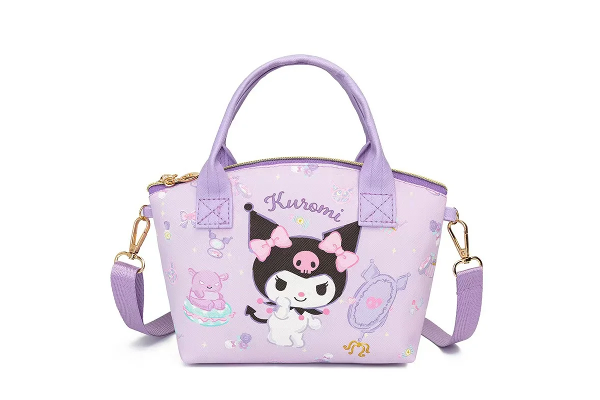 Sweet printed handbag and crossbody bag, commuter small bag, waterproof and durable canvas bag, cute everyday storage bag, can b image 5