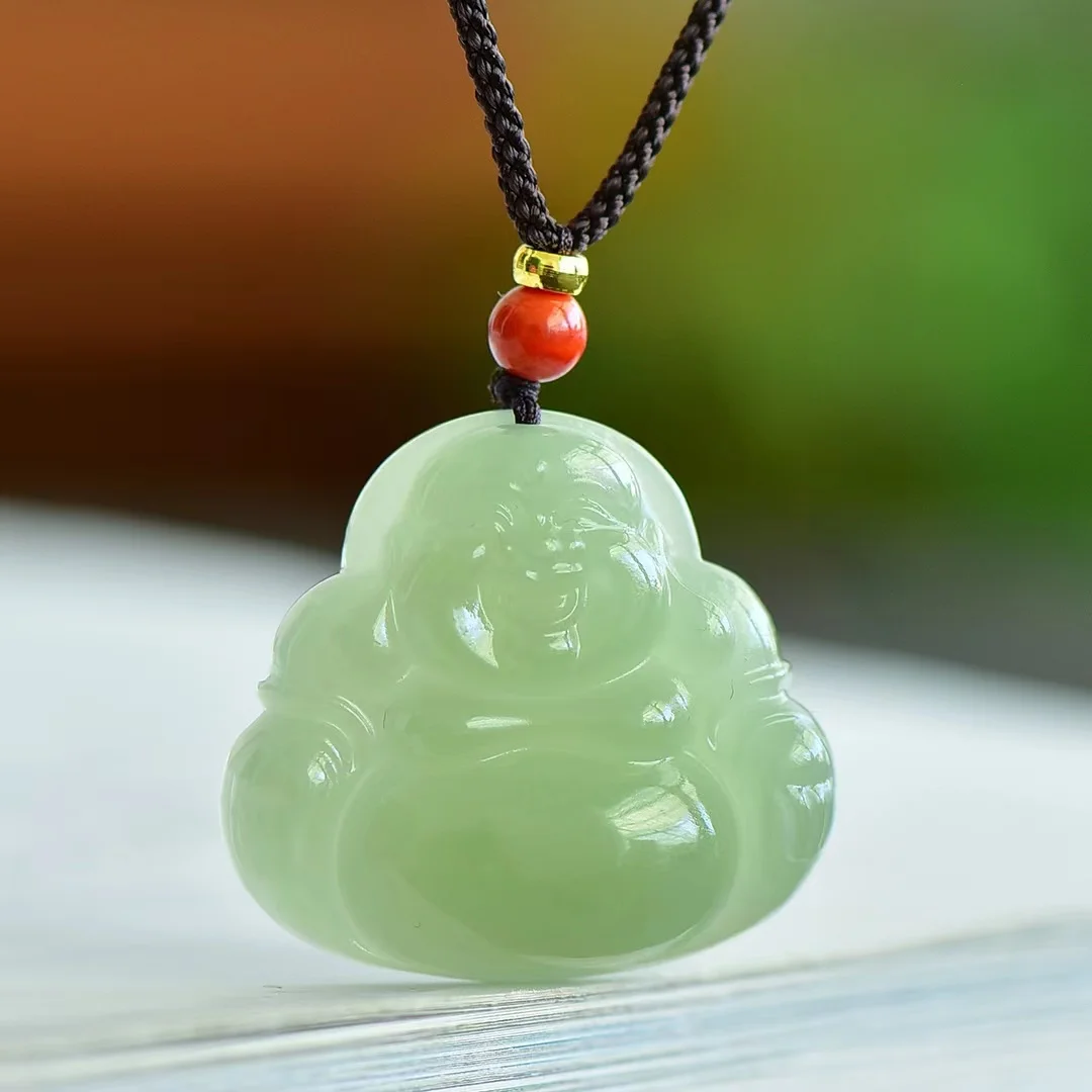 

Exquisite Hetian Jade Qinghai Qingshui Buddha Pendant Jewelry 1064#