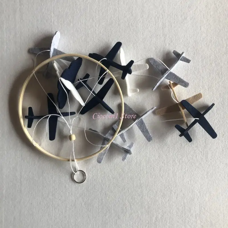 Y1UB 23,62 x 7 Zoll Rassel Baby Geschenke Säuglingsbett um Dekoration hängendes Spielzeug mit Beißring Spielzeug in