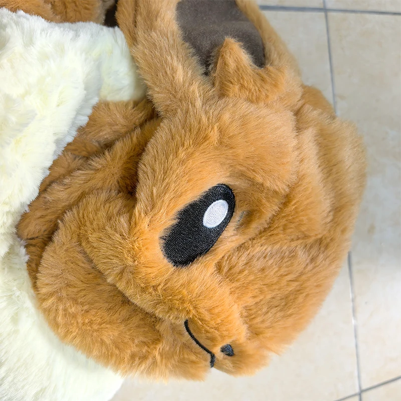 Pokémon 40cm eevee brinquedos de pelúcia plushie kawaii anime manual semi-acabado coldre de couro travesseiro pokemon presente para crianças natal