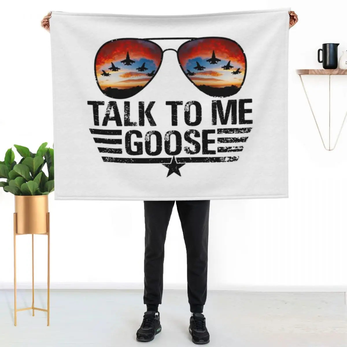 

Talk To Me Goose Throw Blanket Soft Warm Blanket Gift for Men Women Adults
