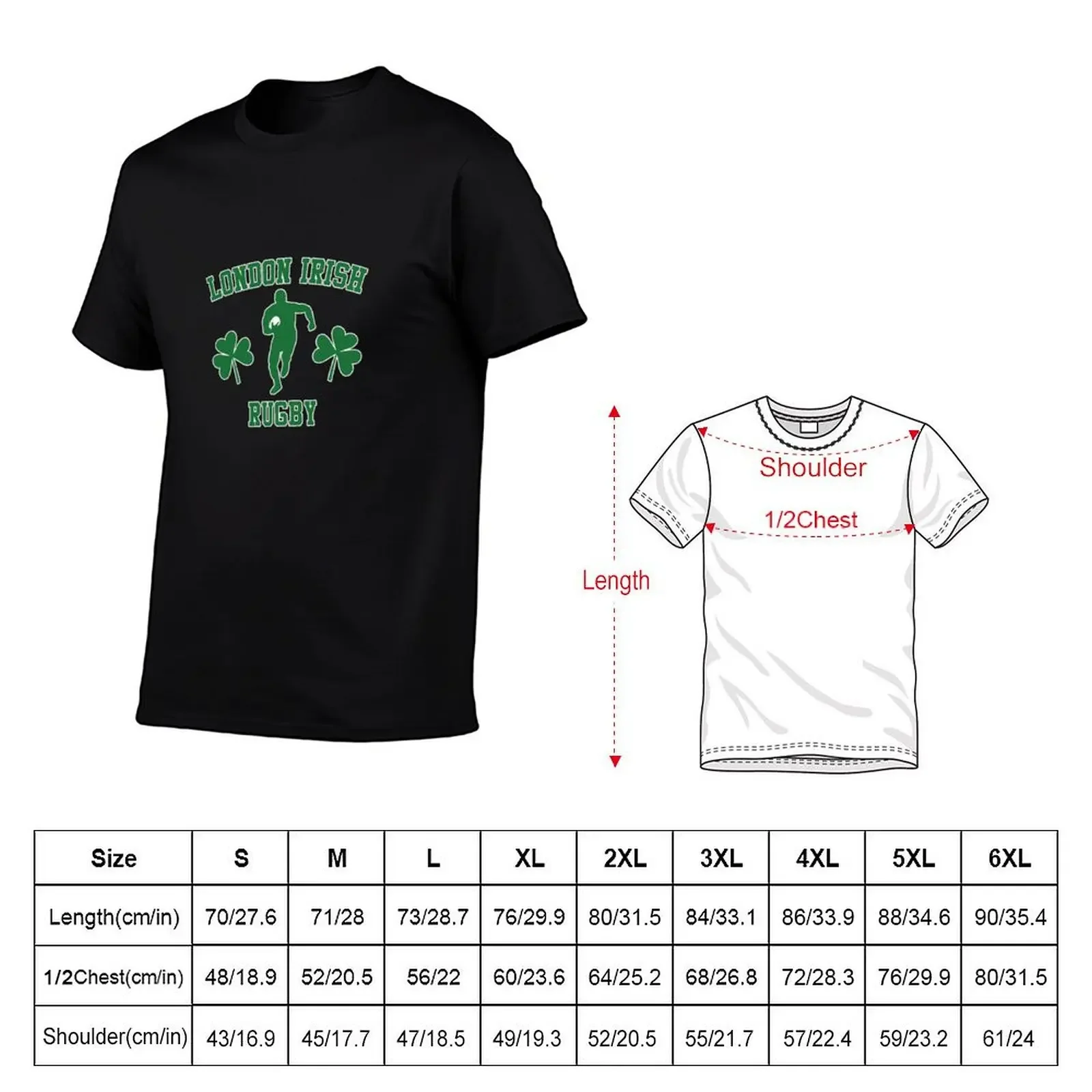 London Irish Rugby T-Shirt Aesthetic clothing anime figures funny t shirts for men