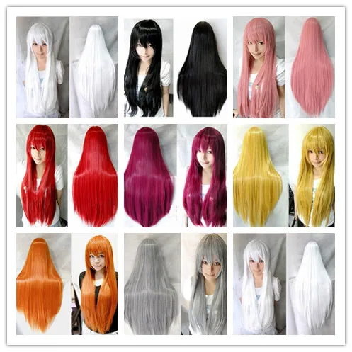 

Long Straight Heat Resistant Synthetic Hair Wig Women Universal Cartoon Cosplay Wig Anime Costume Party