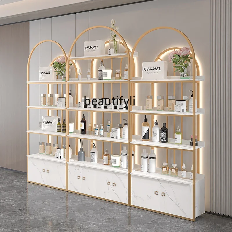 A55 Beauty salon display cabinet, display rack, nail salon shelf display cabinet, luminous, light luxury and versatile