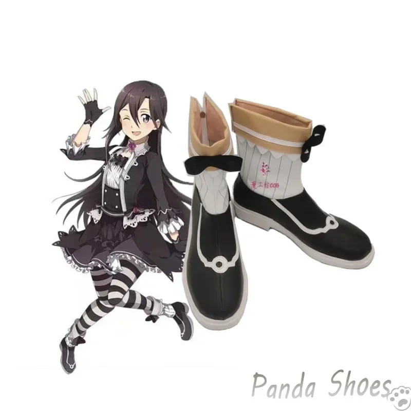 

Sword Art Online Kirito Обувь для косплея Аниме SAO Long Cos Сапоги Narusaka Kirigaya Kazuto Косплей Костюм Опора Обувь для Хэллоуина