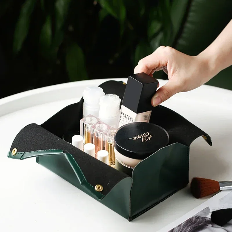 Tissue Box PU Leather Holder Square Napkin Holder Pumping Paper Case Dispenser for Home Office Car Storage Pouch