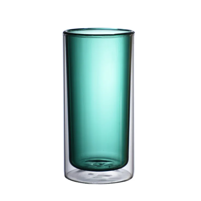 

Thickened Double-layer Glass Mug Color Heat Insulation and Scald-proof Glass Cup Drinking Glasses for Drinks Cups Cups of Coffee