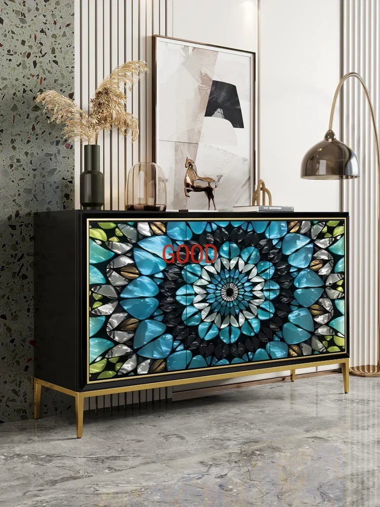 خزانة أحذية منزلية فاخرة وخفيفة من الخشب الصلب ومدخل وخزانة أحذية لغرفة المعيشة