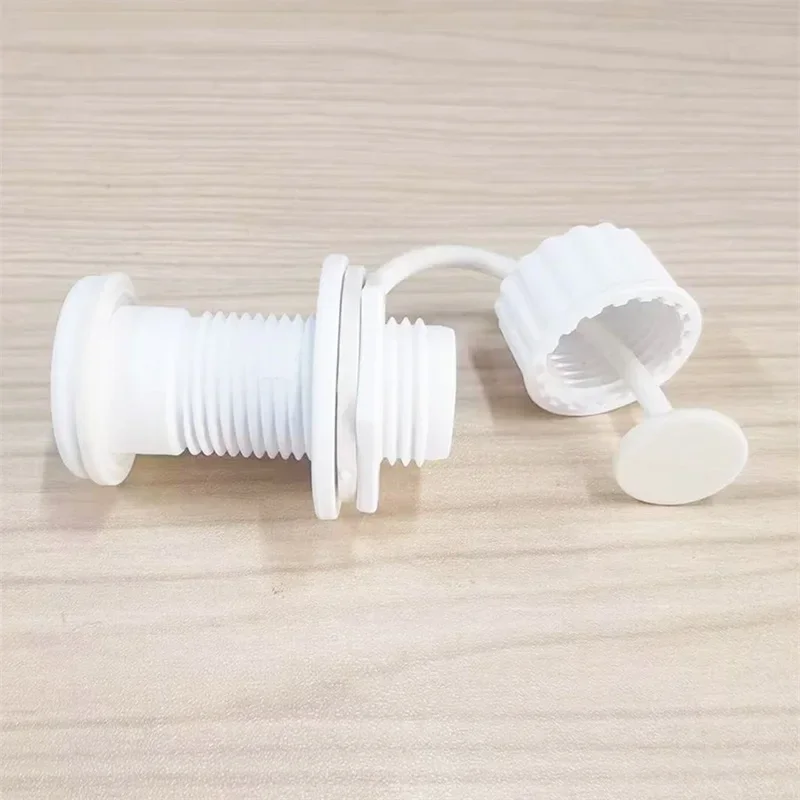 1PC 50mm Plastic Threaded Drain Plug Fit for Igloo Cooler Replacement 1 Inch OD Threaded Drain Plug Assembly for Coolers White