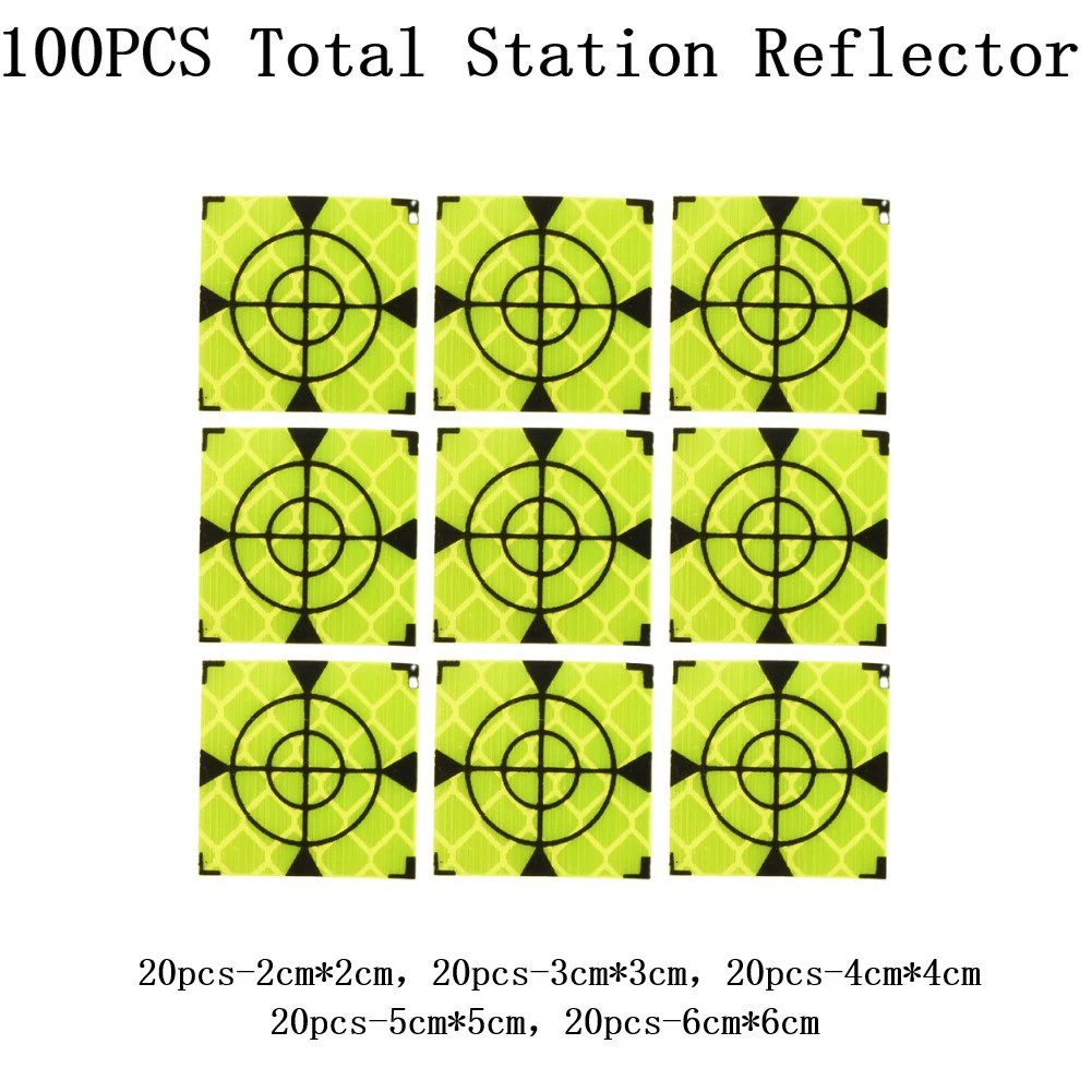

Measuring Phosphor Reflectors for Total Stations Set of 100 Suitable for Bridge Engineering and Ship Inspection