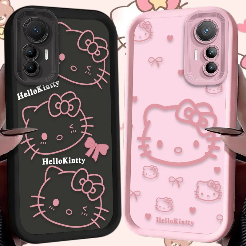 مرحبا كيتي الوردي جمع جراب هاتف ل Xiaomi Poco F7 F6 F5 F4 F3 M5s C65 C75 C71 X7 X6 X5 X4 GT X3 NFC M7 M6 Pro 4G 5G