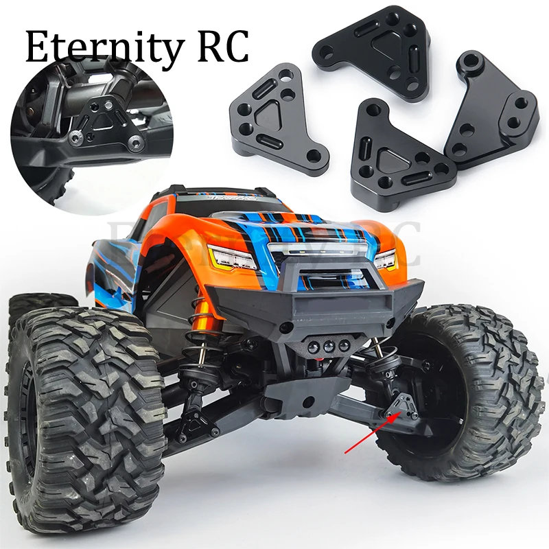 

Металлический увеличенный передний и задний нижний кронштейн амортизатора для 1/10 Traxxas MAXX 2.0 V2 89076-4 WideMaxx