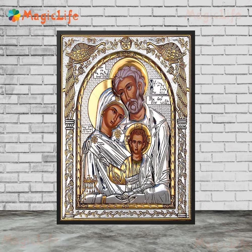 Virgin Mary and Child Christianity Jesus Posters Wall Pictures For Living Room Nordic Poster Wall Art Canvas Painting Unframed