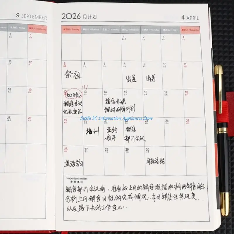 2026 Yearly Organizers Notebook Time Management Journal Daily Planner For Traveler With Structured Planning Layouts