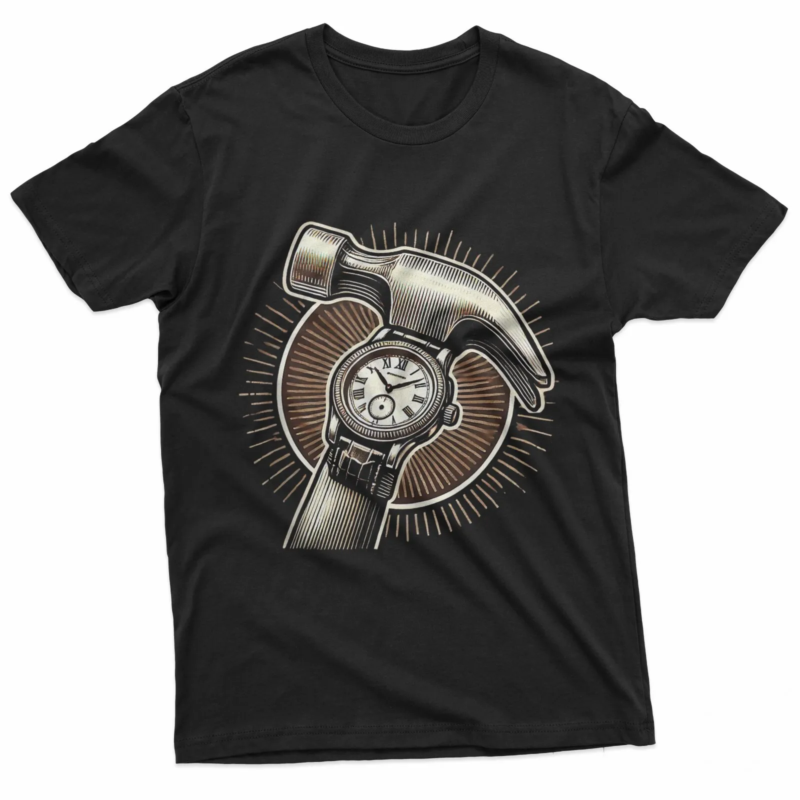 $Funny Vintage Claw Hammer Watch Style T-Shirt