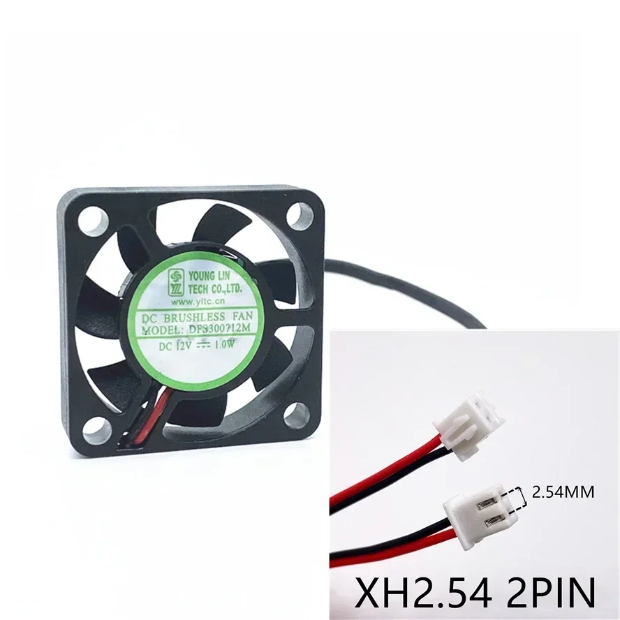 pa YOUNG LIN DC12V 1W 6800RPM 3007 30MM 3CM 30x30x7mm Cooling Fan DFS300712M 3D Printer Fan Quiet  2PIN