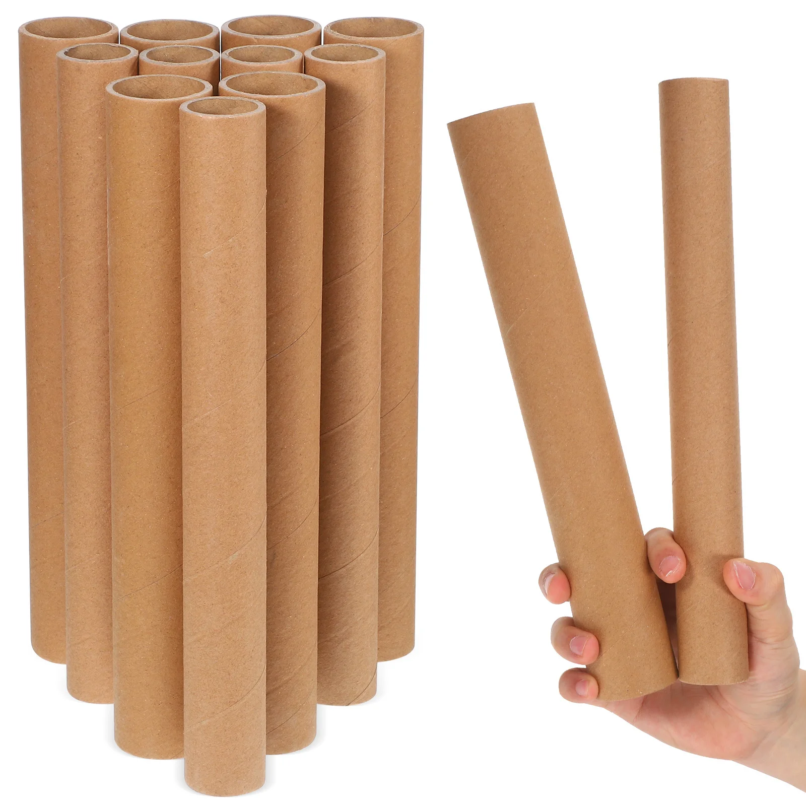 

20Pcs Kraft Round Mailing Tubes Paper Tubes for Shipping Poster Storage Crafts Classroom DIY Supplies Poster Tube