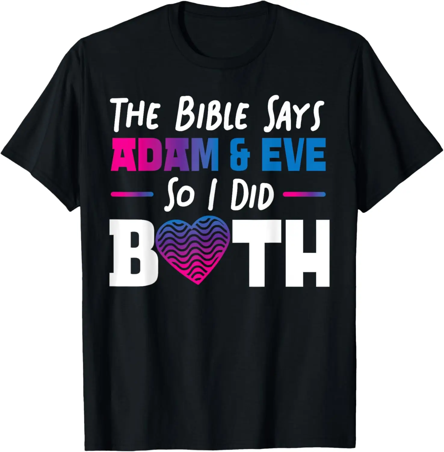 

Футболка Бисексуал Bi Pride Flag Bible The Bible Says Adam & Eve So I, 100% хлопок