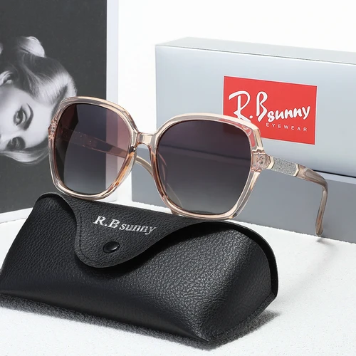 Imagen 2 del producto RBsunny, nuevas gafas de sol de moda para mujer, UV400, polarizadas, para conducir al aire libre, antideslumbrantes, montura de mariposa, gafas populares