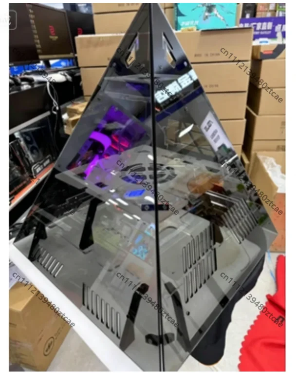 

Panoramic Tempered Glass ATX Mid Tower Gaming PC Case Support 360mm AIO Liquid Cooler RGB Lighting