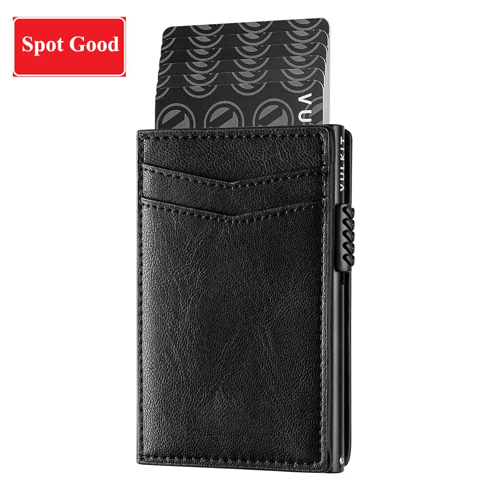 Men's RFID Blocking Metal Card Holder, Aluminum Alloy Wallet for Men, European & American Style