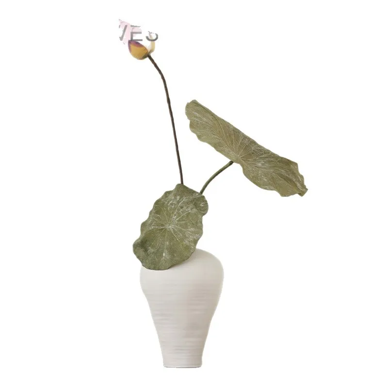 

Lotus simulation flower new Chinese living room floral dining table decorative TV cabinet ornament