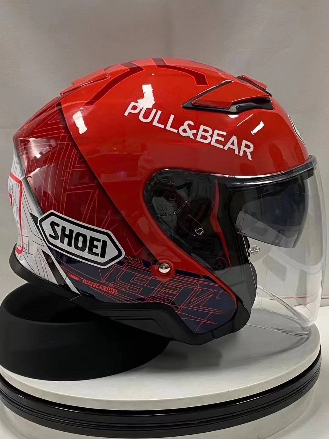 Open Face Helmet shoei J-CRUISE 3/4 Helmet red Double visor Matte Black Off Road Racing Motocross Motorcycle Helmet - Image 5