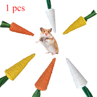 Small Animal Chewing Toys Carrot Eggplant Corn Plant Woven Toy for Rabbit Bunnies Hamster Molars Sticks Pet Toys Pet Accessories