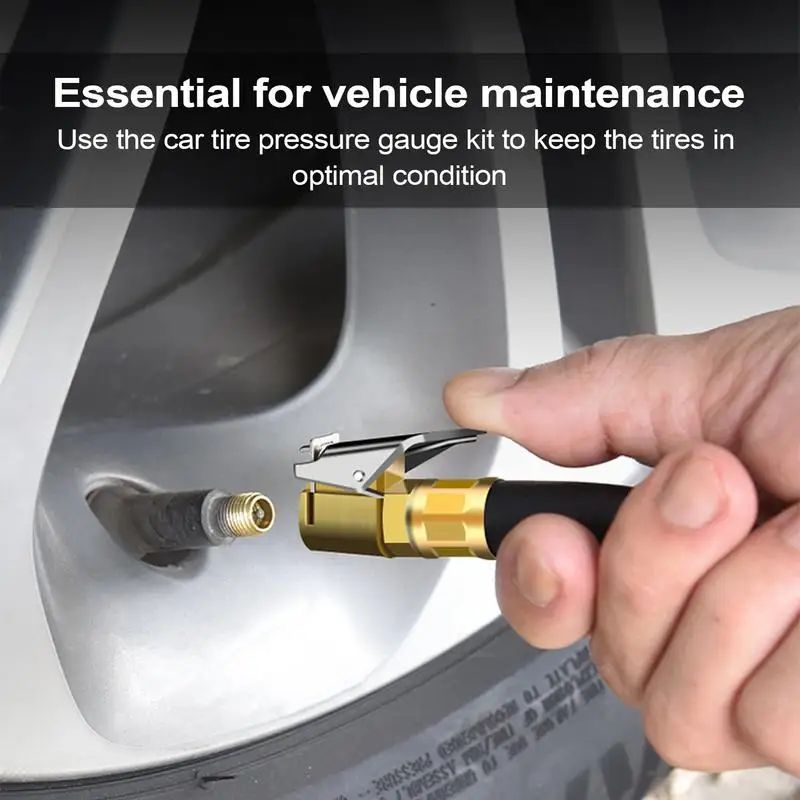 

Digital Tire Pressure Gauge Car Tire Pressure Gauge Automatic Heavy-Duty Portable Compressor Accessory Adapter Nozzle For RV