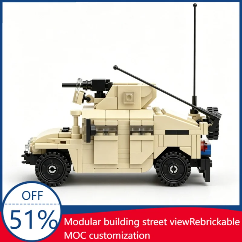 

382 Pcs MOC Military Model Building Blocks Assembly Toy M1151A1 HMMWV Army Children Vehicle Educational Birthday Gift For Kids