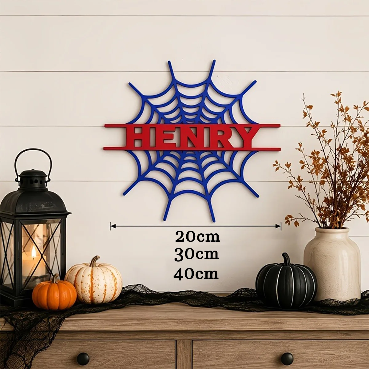 Custom Wooden Plaque|Personalized Spider‑Web Wooden Name Sign With Custom Text, Superhero Fan Wall Decor, Home & Party Decoratio - view 2