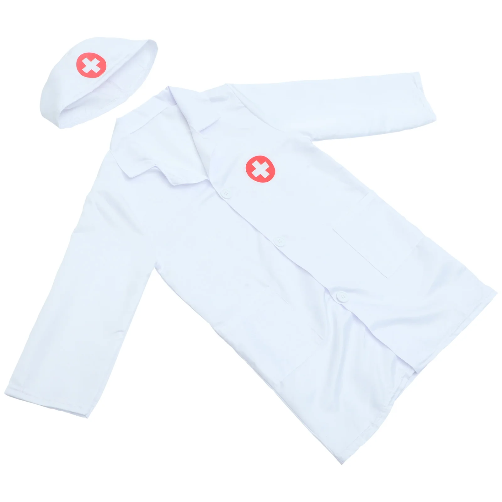 

Kids Doctor Cosplay Costume Outfit Long Sleeves Coat with Doctor Role Play Set (White) Kids Doctor Costume