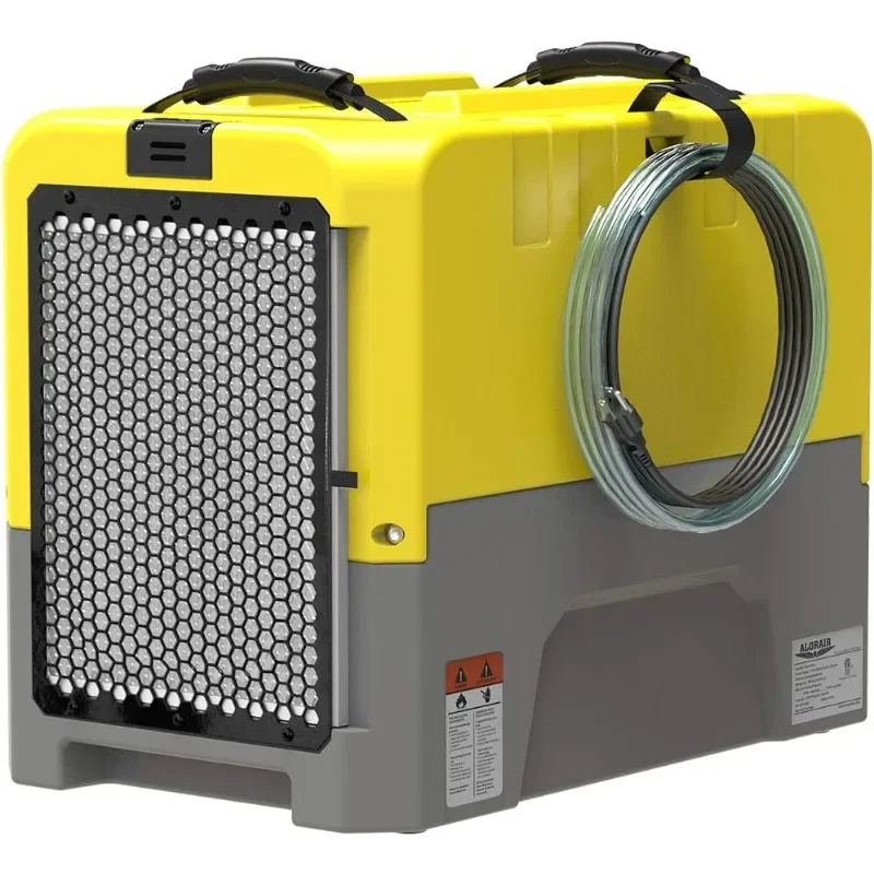 Commercial dehumidifier with pump drain hose, suitable for basement warehouses and workplaces, large volumes and small spaces