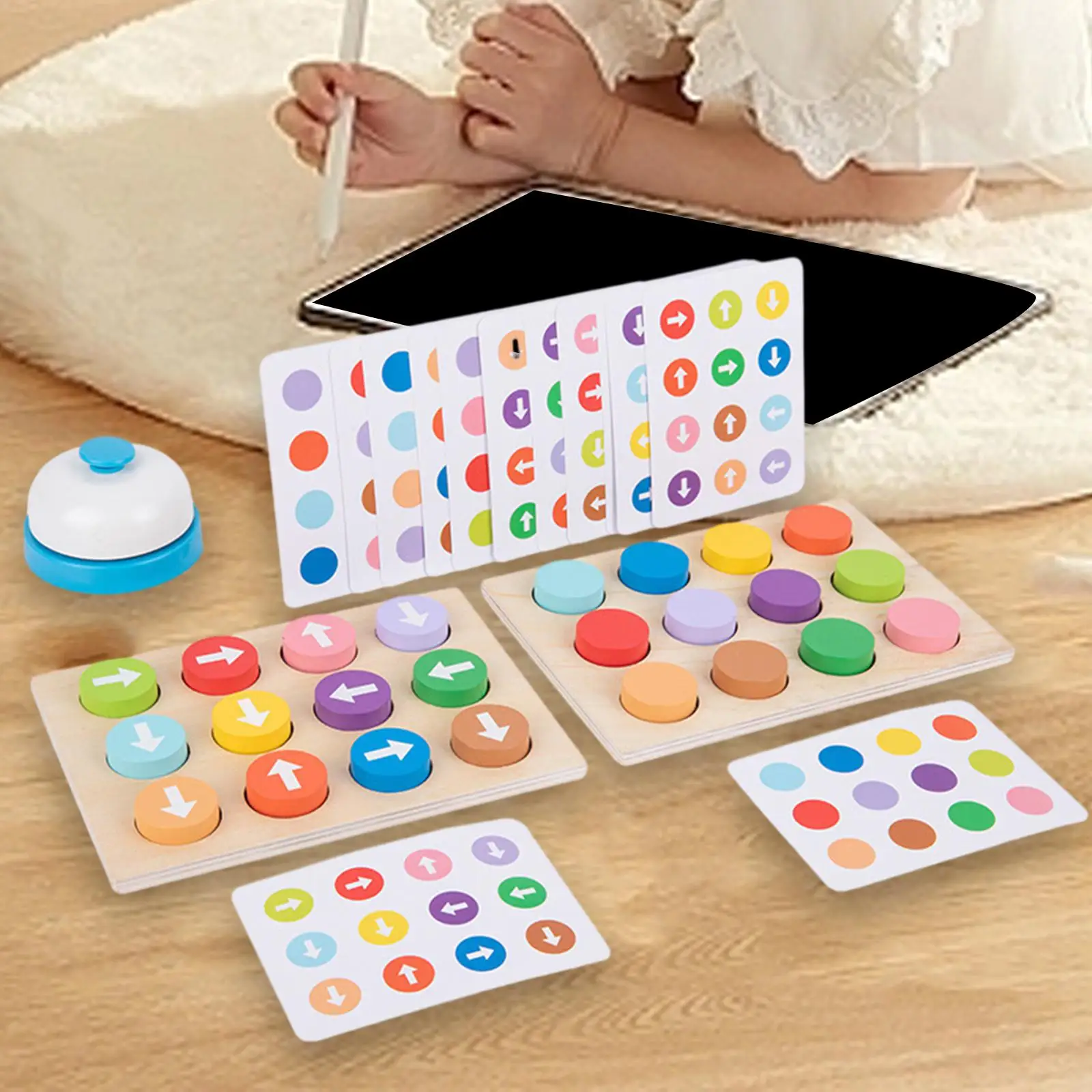 Montessori jogo educativo para menino e menina, seta colorida, cor, cognitivo, educação precoce, jardim de infância, pré-escolar, presentes